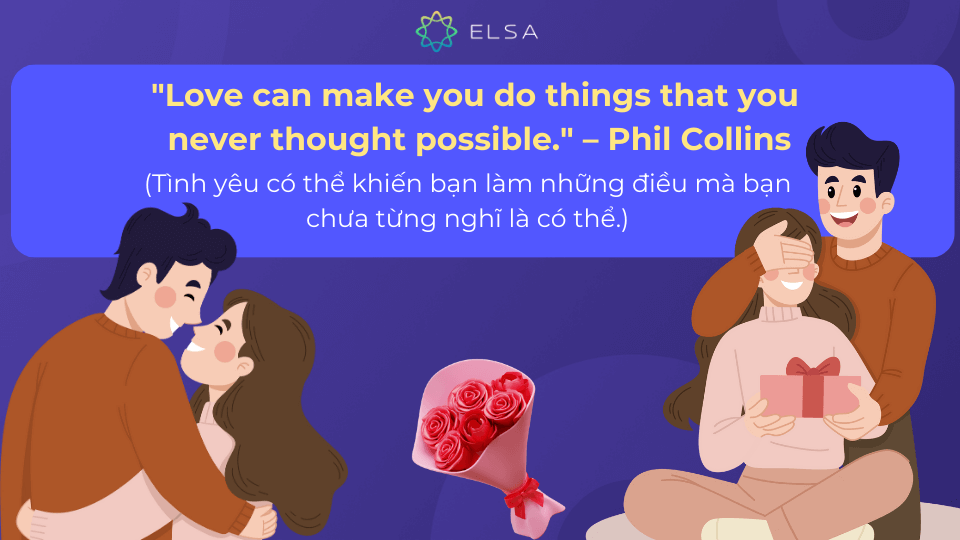 Câu nói tiếng Anh hay về sức mạnh trong tình yêu