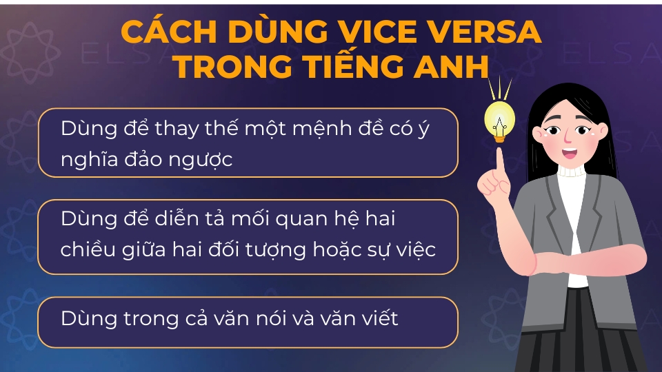 Cách dùng vice versa trong tiếng Anh