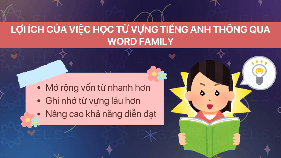 Những lợi ích học từ vựng tiếng Anh bằng Word Family