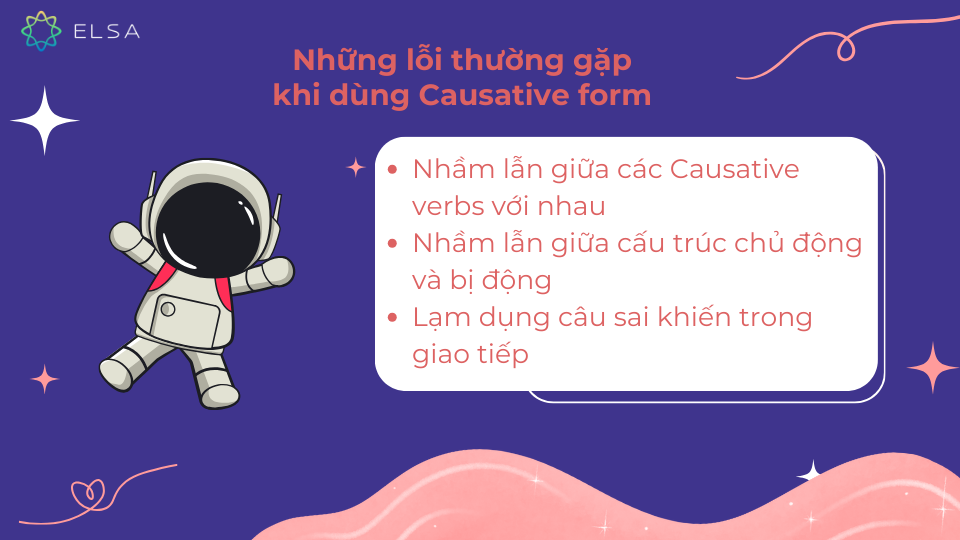 3 lỗi thường gặp khi dùng Causative form