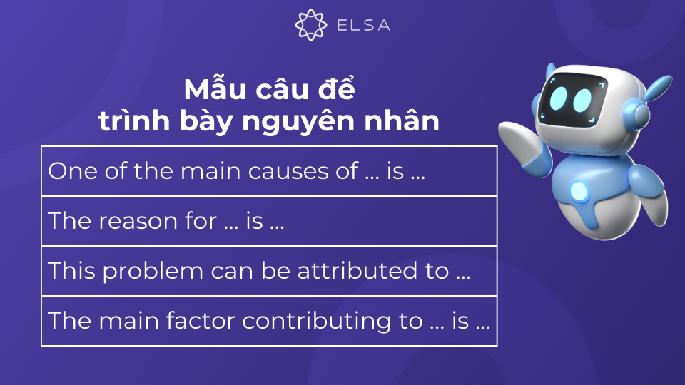 Các mẫu câu trên sẽ giúp bạn diễn đạt nguyên nhân một cách mạch lạc và rõ ràng Các mẫu câu trên sẽ giúp bạn diễn đạt nguyên nhân một cách mạch lạc và rõ ràng