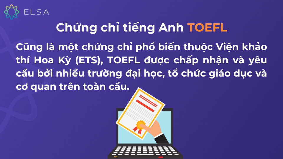 Chứng chỉ tiếng Anh TOEFL Chứng chỉ tiếng Anh TOEFL