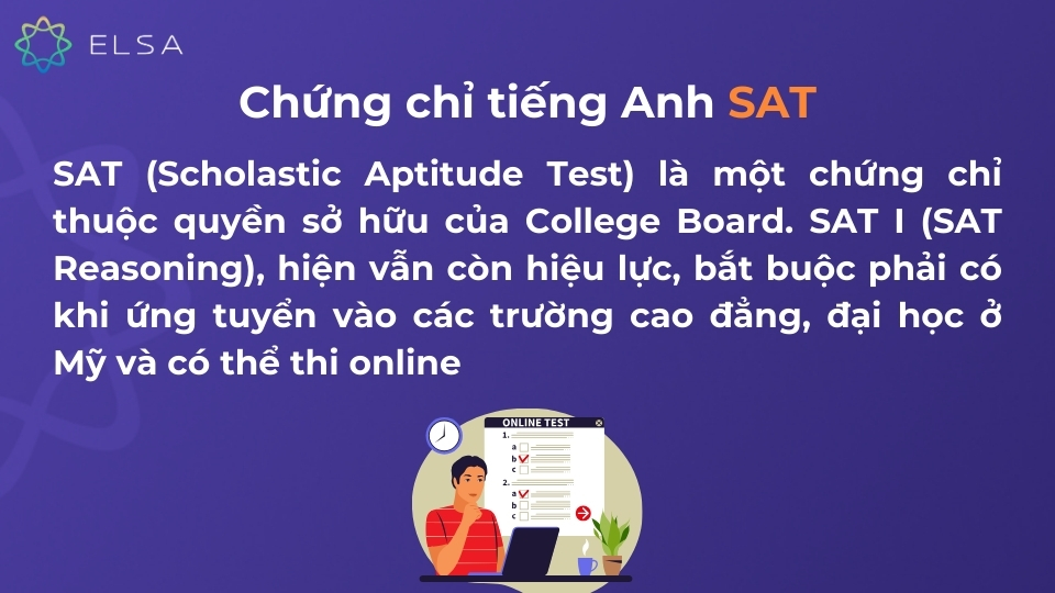 Chứng chỉ tiếng Anh SAT Chứng chỉ tiếng Anh SAT
