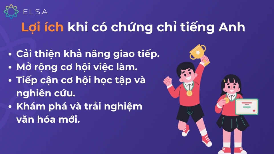 Lợi ích khi có chứng chỉ tiếng Anh Lợi ích khi có chứng chỉ tiếng Anh