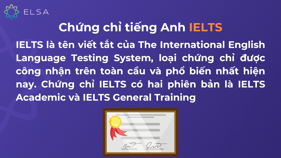 Chứng chỉ tiếng Anh IELTS Chứng chỉ tiếng Anh IELTS