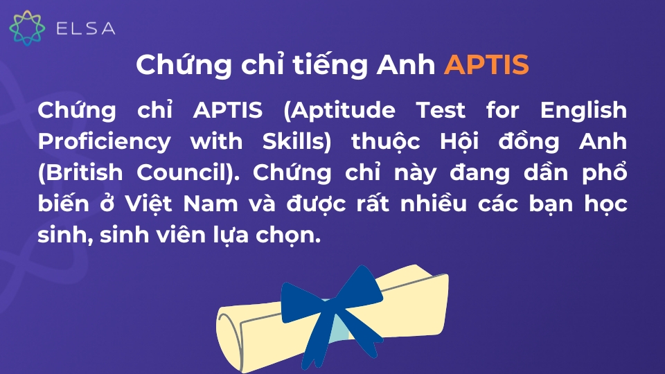 Chứng chỉ tiếng Anh APTIS Chứng chỉ tiếng Anh APTIS