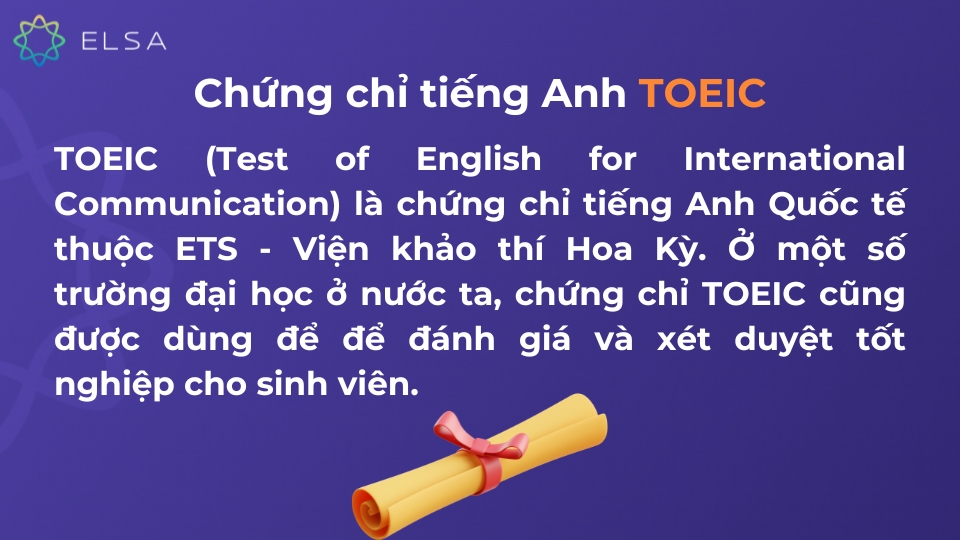 Chứng chỉ tiếng Anh TOEIC Chứng chỉ tiếng Anh TOEIC