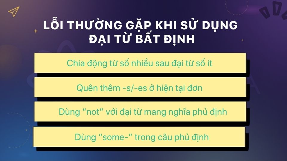 Những lỗi phổ biến khi sử dụng đại từ bất định Những lỗi phổ biến khi sử dụng đại từ bất định