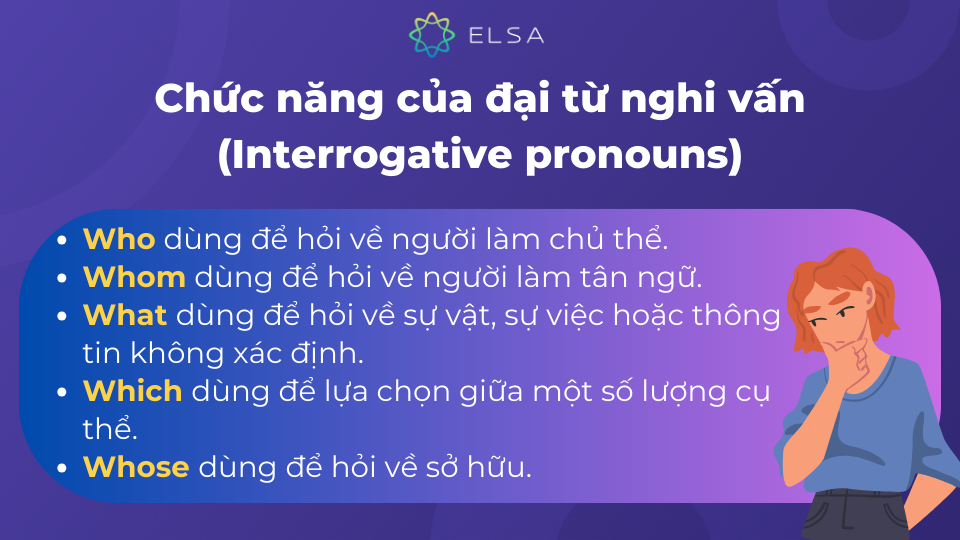 Một vài chức năng của những đại từ nghi vấn thường gặp Một vài chức năng của những đại từ nghi vấn thường gặp