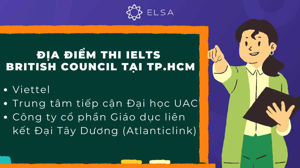 Một số địa điểm thi IELTS British Council tại TP.HCM Một số địa điểm thi IELTS British Council tại TP.HCM
