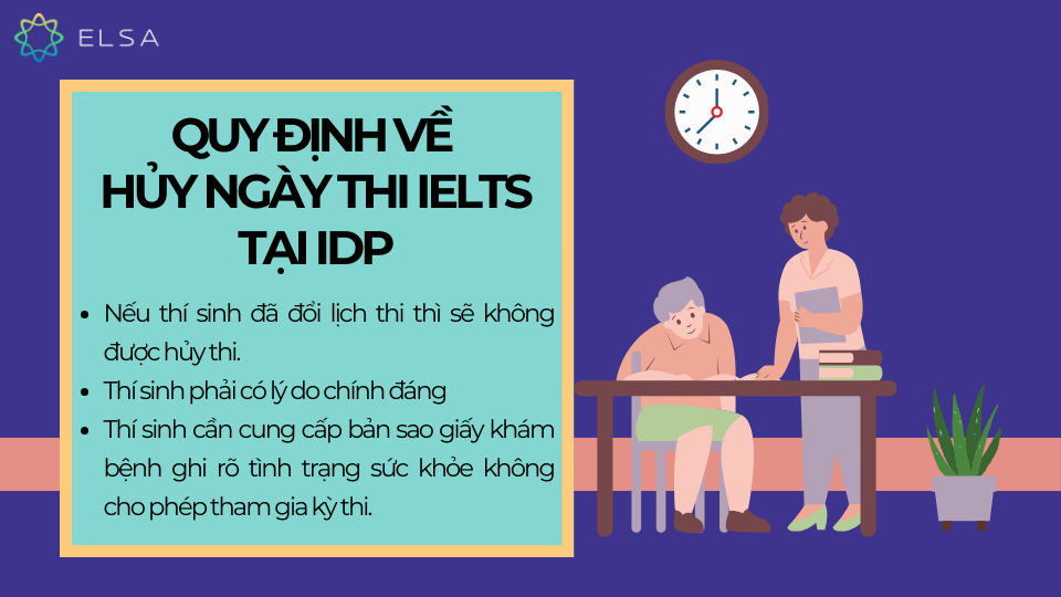 Quy định về hủy ngày thi IELTS tại IDP Quy định về hủy ngày thi IELTS tại IDP