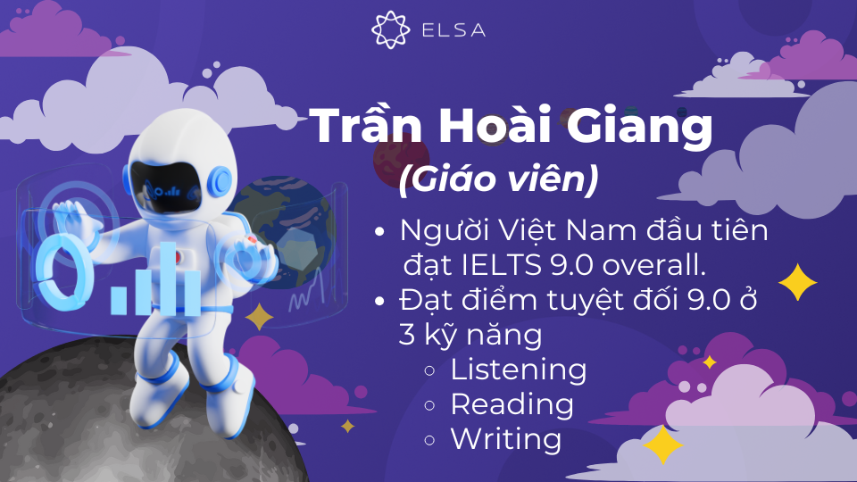 Trần Hoài Giang là người Việt Nam đầu tiên đạt IELTS 9.0 vào tháng 1 năm 2011 Trần Hoài Giang là người Việt Nam đầu tiên đạt IELTS 9.0 vào tháng 1 năm 2011