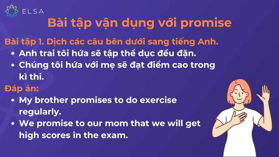 Bài tập 1. Dịch các câu bên dưới sang tiếng Anh.