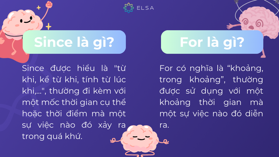 Giới thiệu về Since và For Giới thiệu về Since và For