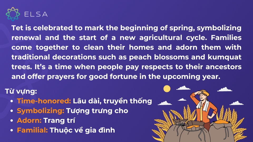 Bài mẫu 2 chủ đề Talk about Tet holiday Bài mẫu 2 chủ đề Talk about Tet holiday