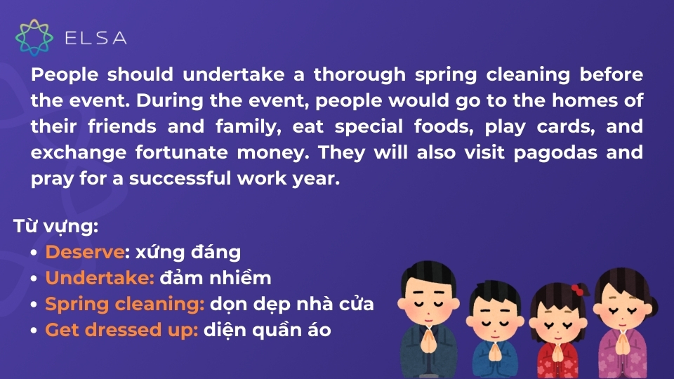 Bài mẫu 3 chủ đề Talk about Tet holiday Bài mẫu 5 chủ đề Talk about Tet holiday
