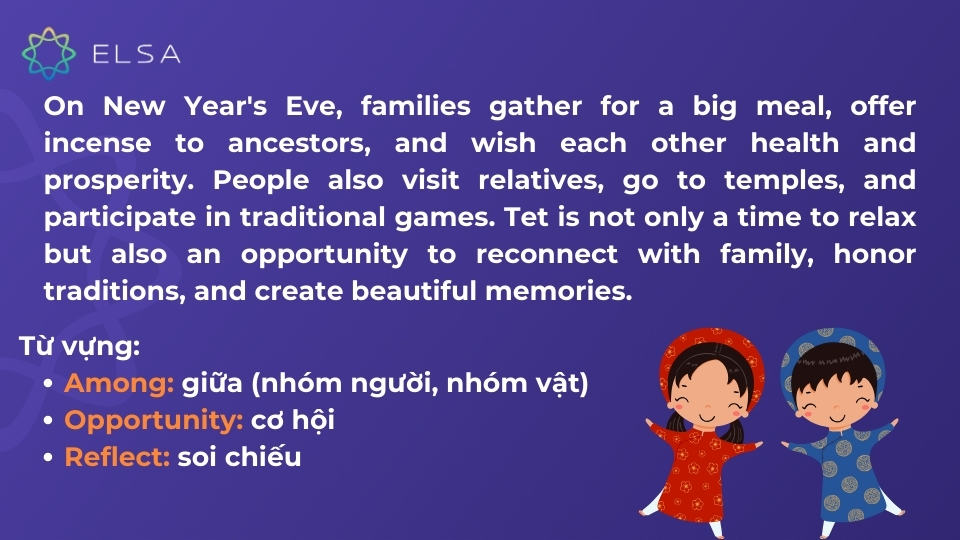 Bài mẫu 5 chủ đề Talk about Tet holiday Bài mẫu 5 chủ đề Talk about Tet holiday