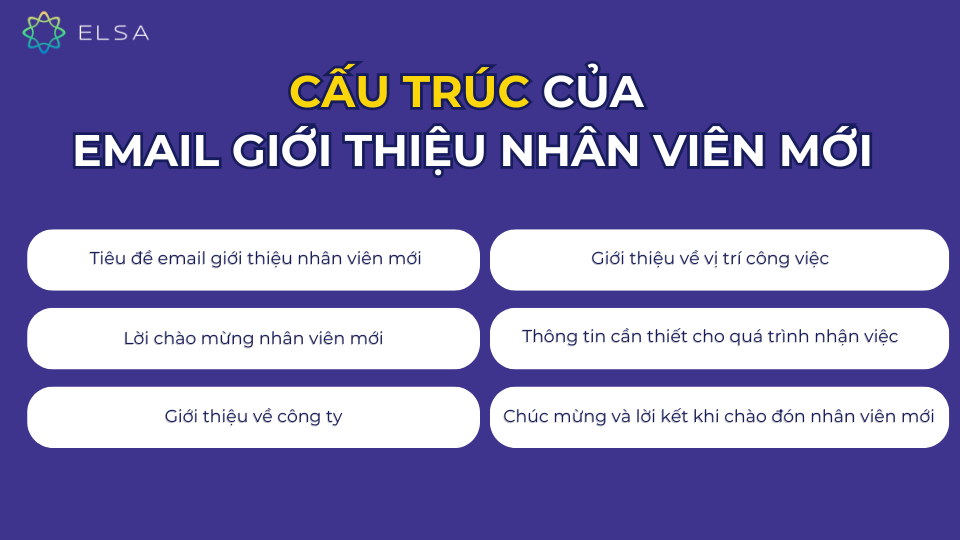Cấu trúc của Email giới thiệu nhân viên mới Cấu trúc của Email giới thiệu nhân viên mới