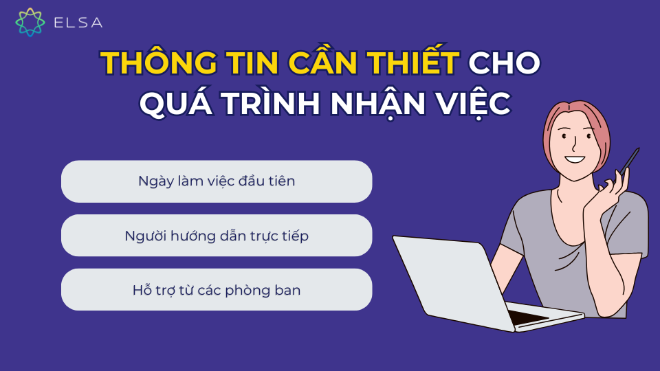 Thông tin cần thiết cho quá trình nhận việc Thông tin cần thiết cho quá trình nhận việc