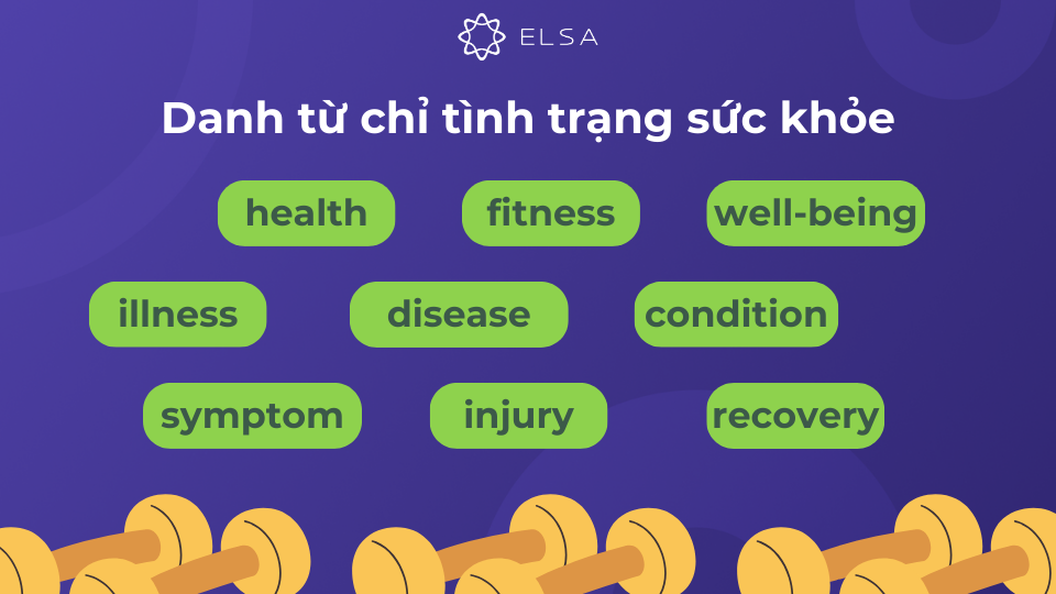 Một số danh từ phong phú về các tình trạng sức khỏe Một số danh từ phong phú về các tình trạng sức khỏe