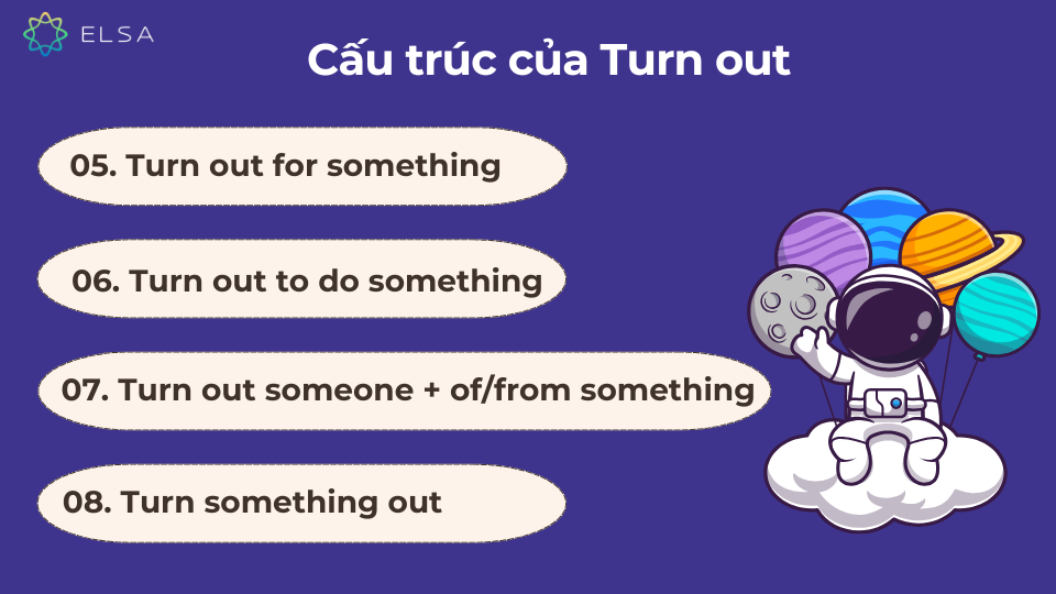 Một số cấu trúc của Turn out