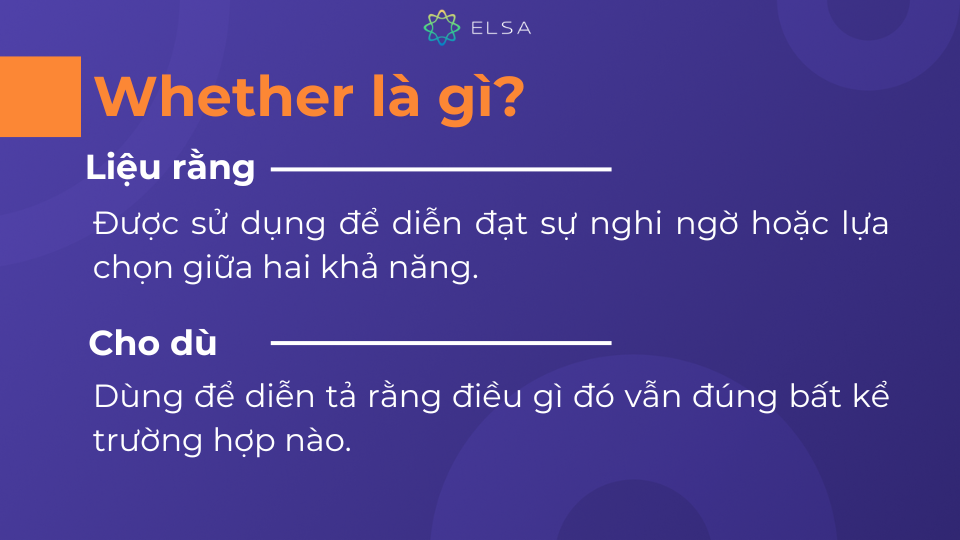 Whether là gì? và từ vựng này có ý nghĩa như thế nào