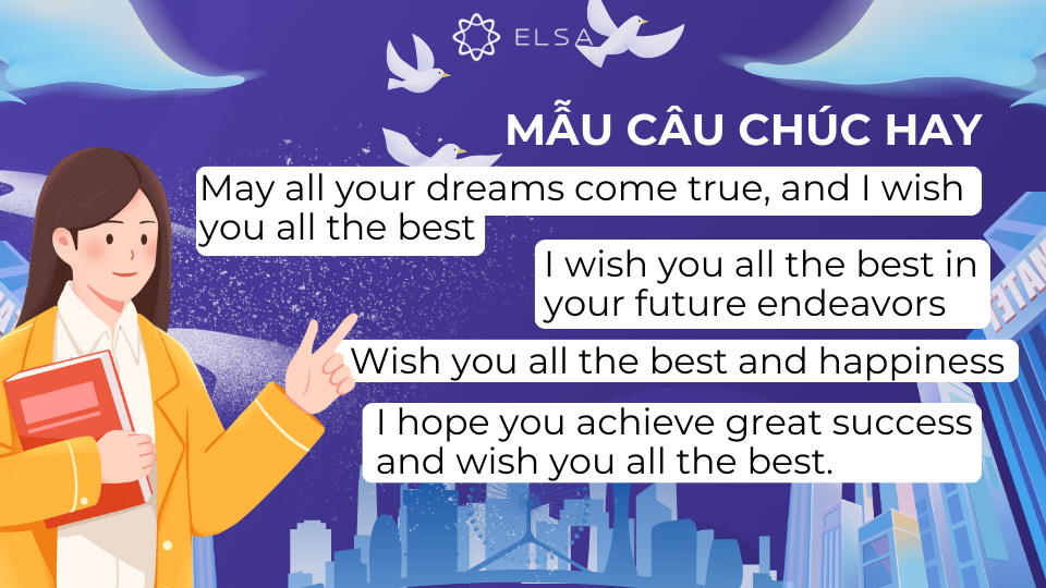 Llinh hoạt lựa chọn và sử dụng các mẫu câu chúc với Wish you all the best tùy theo từng ngữ cảnh cụ thể