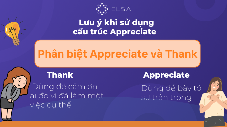 Điểm khác biệt giữa Thank và Appreciate Điểm khác biệt giữa Thank và Appreciate