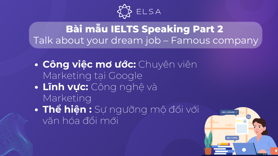 Bài mẫu cho chủ đề Talk about your dream job – Famous company