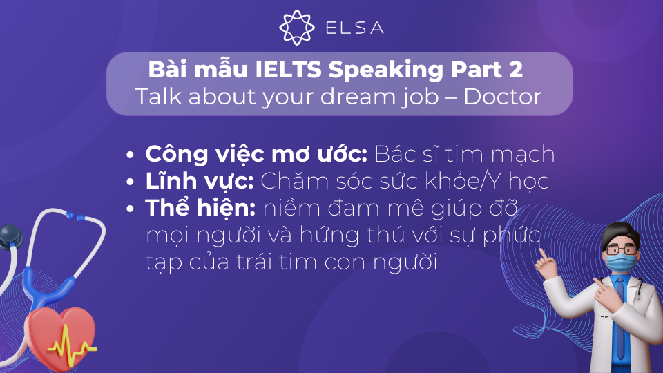 Bài mẫu cho chủ đề Talk about your dream job – Doctor
