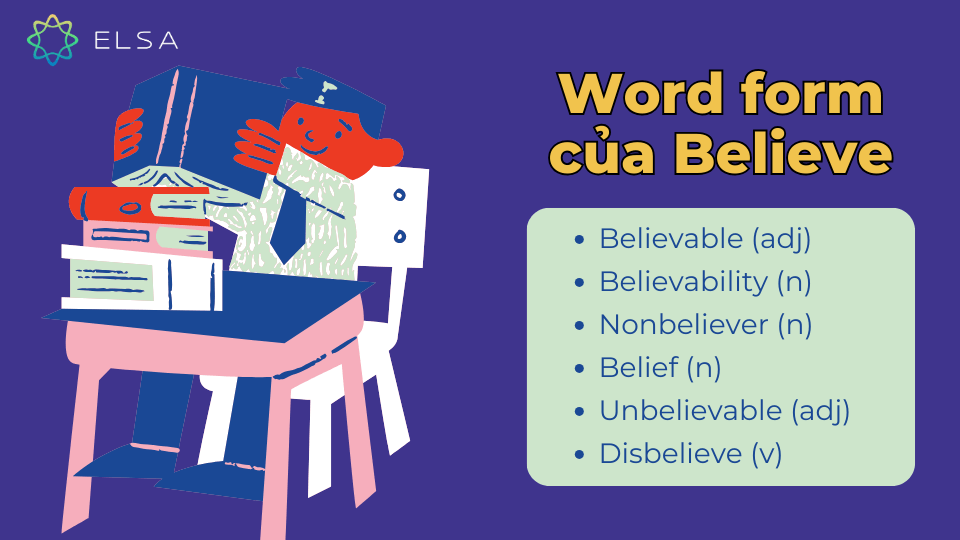Word form (dạng từ) của Believe Word form (dạng từ) của Believe