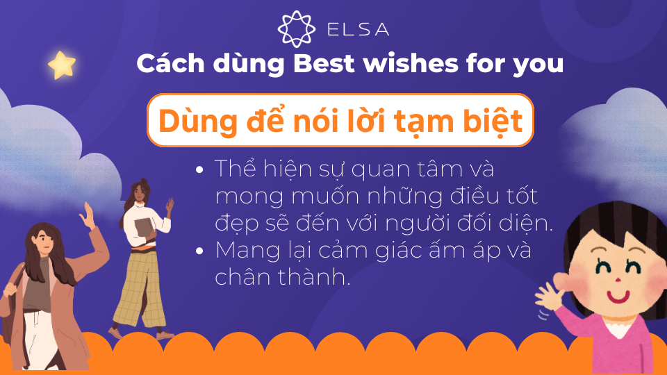Best wishes for you có thể dùng để nói lời tạm biệt Best wishes for you có thể dùng để nói lời tạm biệt