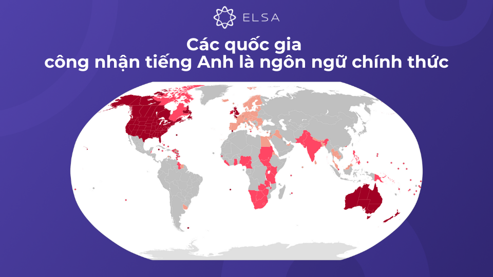 Tiếng Anh hiện diện ở hầu hết các Châu lục Tiếng Anh hiện diện ở hầu hết các Châu lục