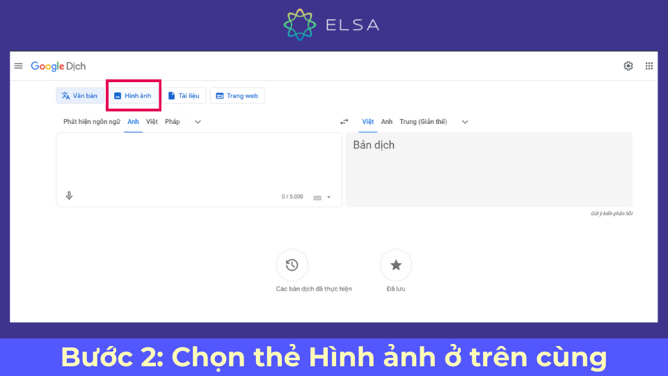 Google dịch hình ảnh từ tiếng Anh trên máy tính - bước 2 Google dịch hình ảnh từ tiếng Anh trên máy tính - bước 2
