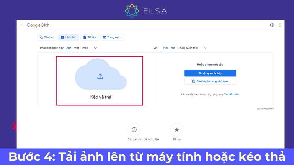 Google dịch hình ảnh từ tiếng Anh trên máy tính - bước 4 Google dịch hình ảnh từ tiếng Anh trên máy tính - bước 4