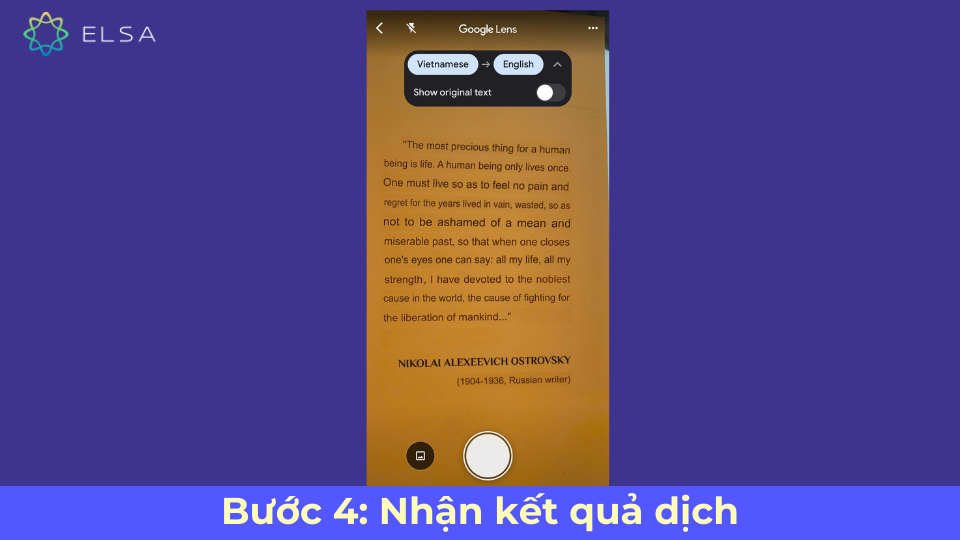 Google dịch hình ảnh từ tiếng Anh trên điện thoại - bước 4 Google dịch hình ảnh từ tiếng Anh trên điện thoại - bước 4