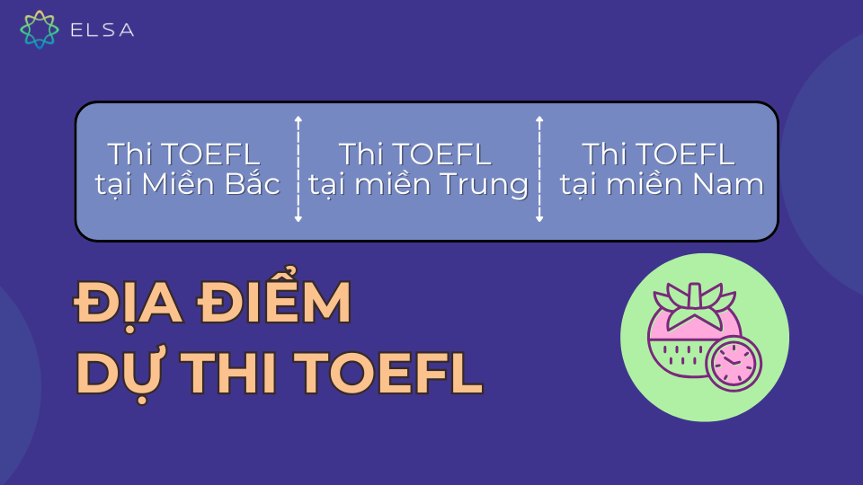 Địa điểm dự thi TOEFL Địa điểm dự thi TOEFL