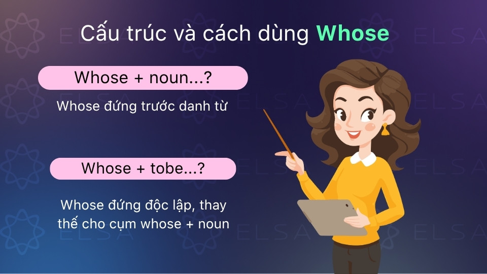 Cách dùng đại từ nghi vấn whose