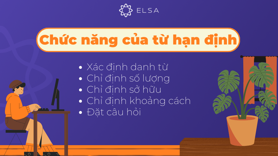 Chức năng của từ hạn định trong tiếng Anh Chức năng của từ hạn định trong tiếng Anh