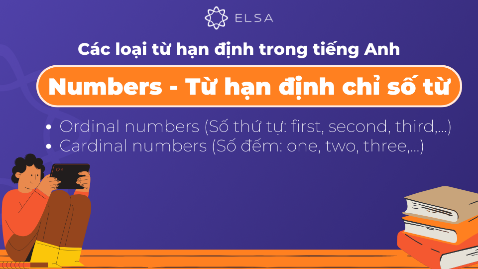 Numbers (Từ hạn định chỉ số từ) bao gồm số đếm và số thứ tự Numbers (Từ hạn định chỉ số từ) bao gồm số đếm và số thứ tự