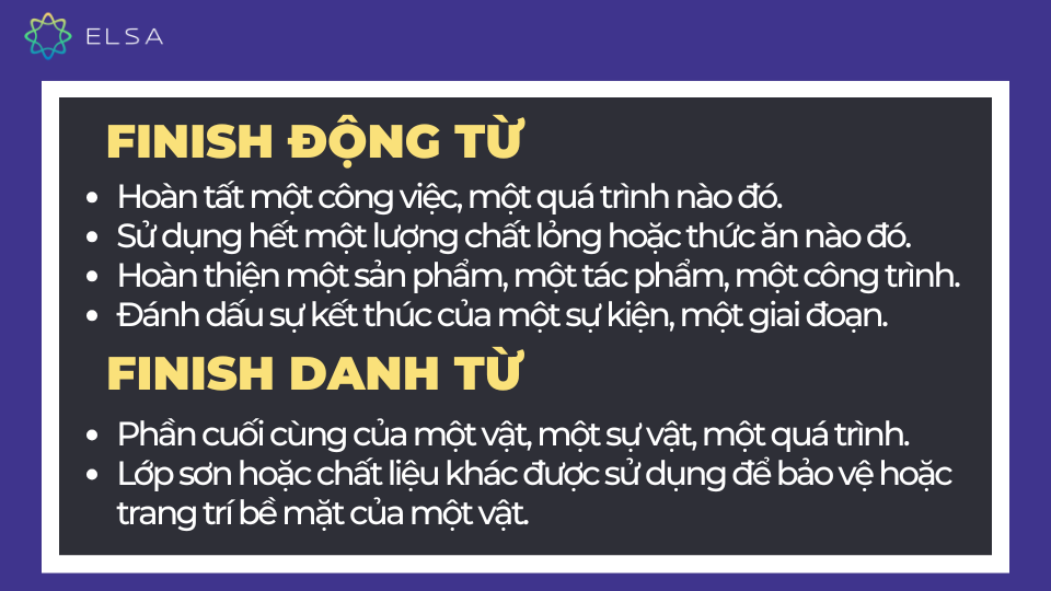 Finish nghĩa là gì? Finish nghĩa là gì?