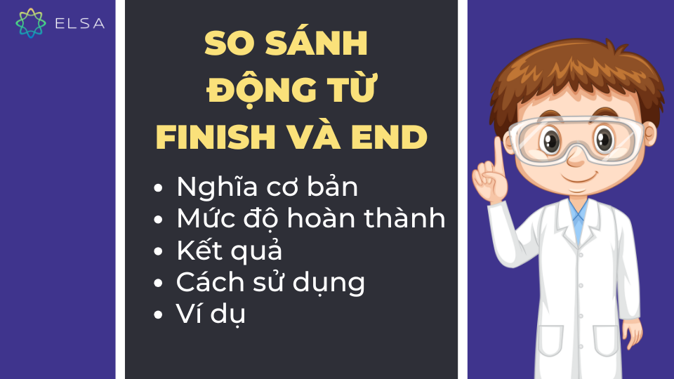 So sánh động từ finish và end So sánh động từ finish và end