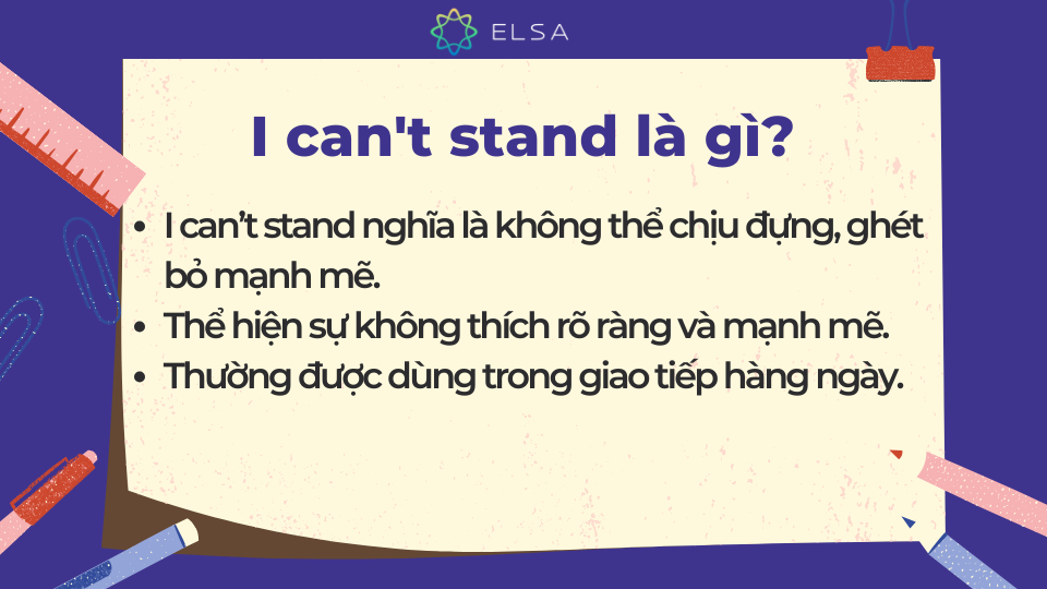 Khái niệm I can't stand Khái niệm I can't stand