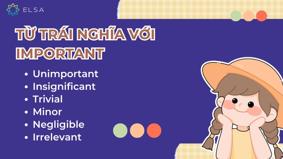 Từ trái nghĩa với important Từ trái nghĩa với important