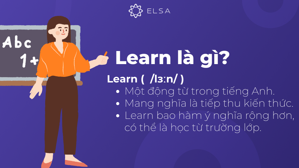 Learn mang ý nghĩa là tiếp thu kiến thức Learn mang ý nghĩa là tiếp thu kiến thức