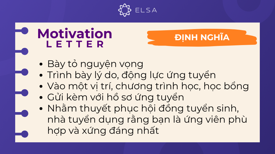 Motivation Letter, hay còn gọi là thư động lực Motivation Letter, hay còn gọi là thư động lực