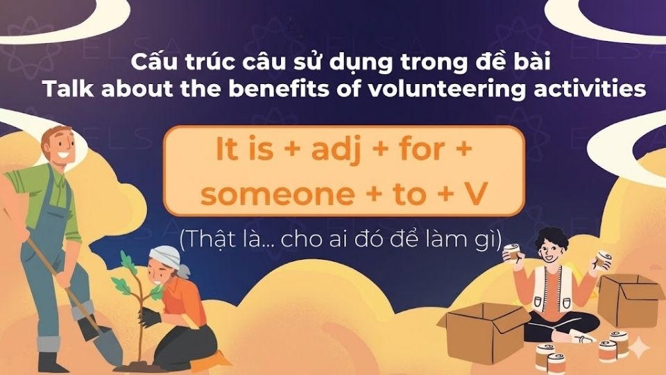 Cấu trúc câu It is + adj + for + someone + to + V