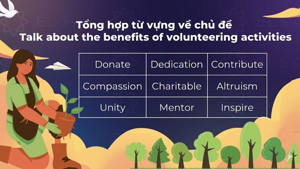Tổng hợp các từ vựng hữu ích liên quan đến chủ đề Volunteering activites