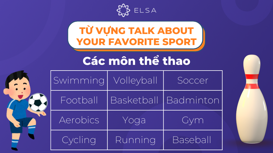 Một số từ vựng về các môn thể thao