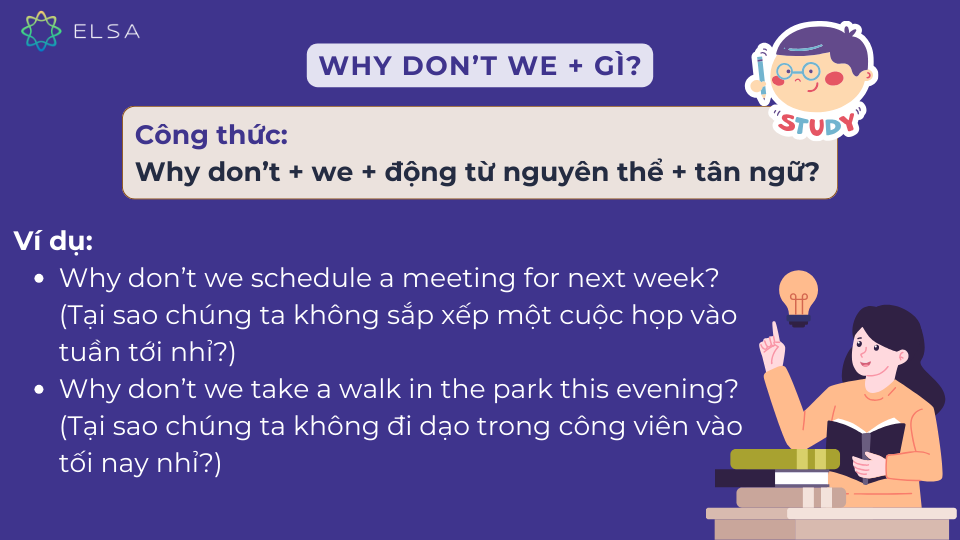 Công thức về Why don't we  và ví dụ cụ thể